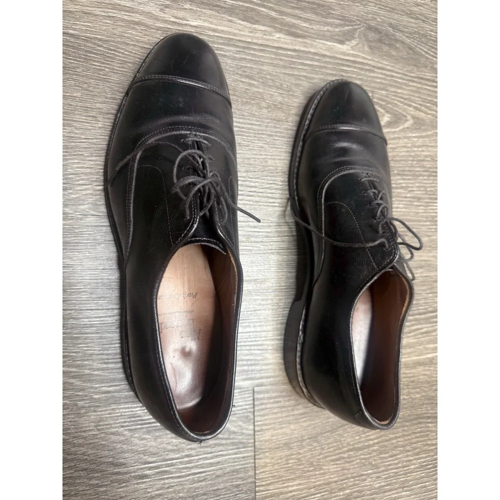 Allen Edmonds Park Avenue Mens 10.5 D  Black Leather Cap Toe Oxford Dress Shoes